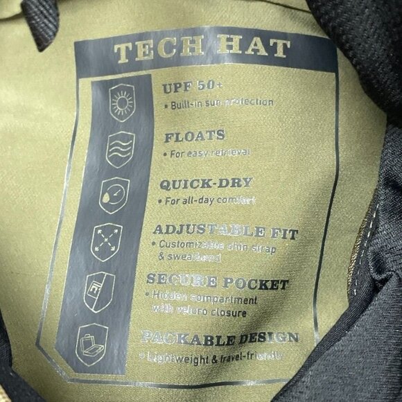 Orvis Tech Hat With UPF 50+ Quick-Dry Adjustable Fit Floats Olive Green a0304 - Picture 4 of 6